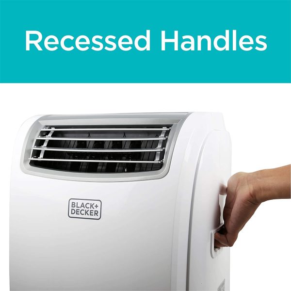 BLACK DECKER 14 000 BTU Climatiseur portable avec chaleur et télécommande, blanc