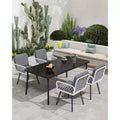 Patio Dining Chairs Set of 2 With Black Metal Frame & White Hand-Woven Rattan, Porch Armchairs With Cushion