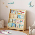 Whisen 4-Tier Kids Bookshelf, Toddler Book Display Shelves, Helps Keep Bedrooms, Playrooms, and Classrooms Organized