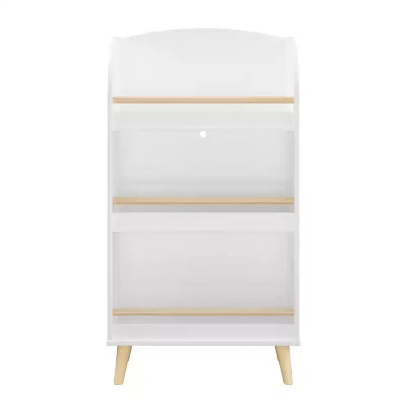 Whisen Kids Bookshelf, 3-Tier Bookcase, Book Organizer, Toy Storage Cabinet Organizer, High-Density MDF Board - White