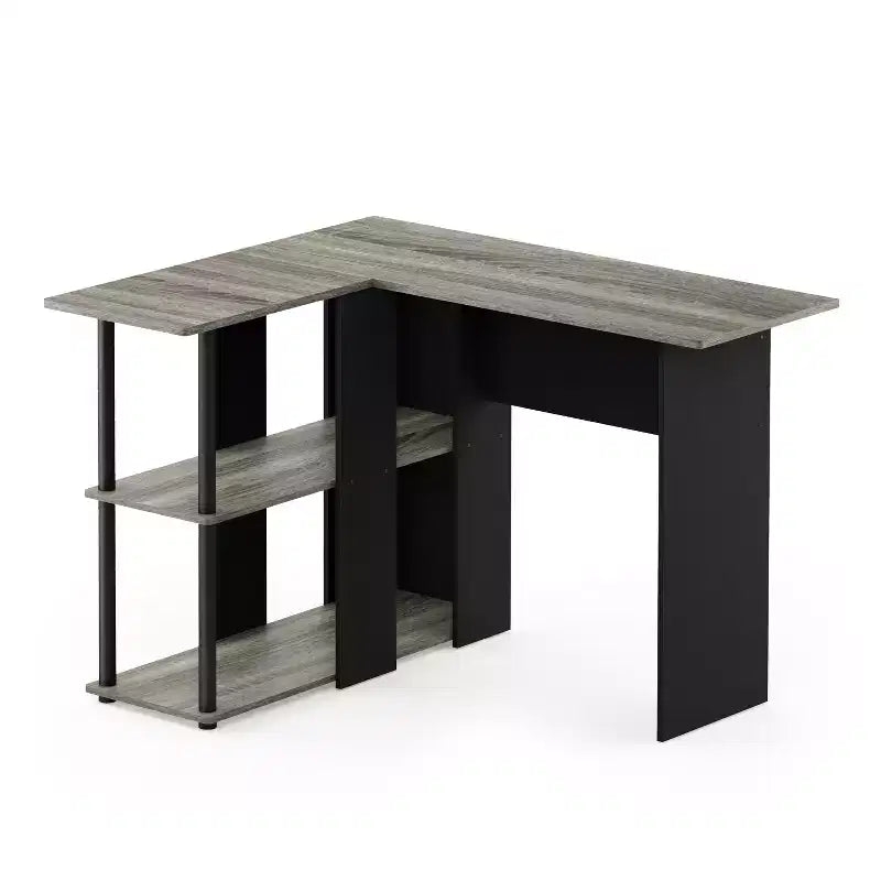 HomeStock 30 in.H White Color Glass Writing Desks with File Drawer