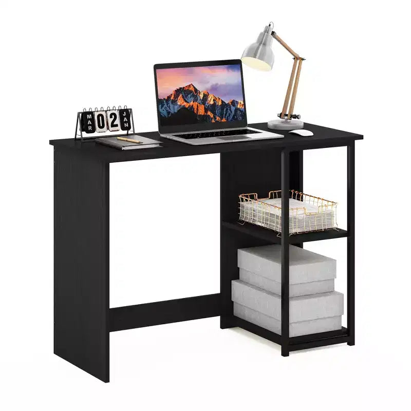 HomeStock 29 in.H White Color Wood Kids Desks with Open Storage Shelf