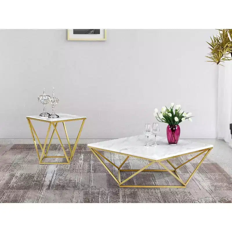 Meridian Furniture,Mason Gold Coffee Table