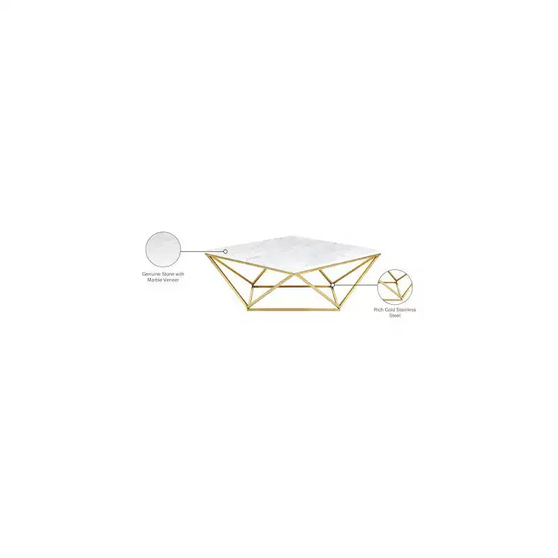 Meridian Furniture,Mason Gold Coffee Table