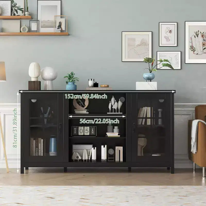 TV Stand for 65 Inch TVs Entertainment Center with Storage Cabinets Modern Media Console Table Wood Design for Living Room Office