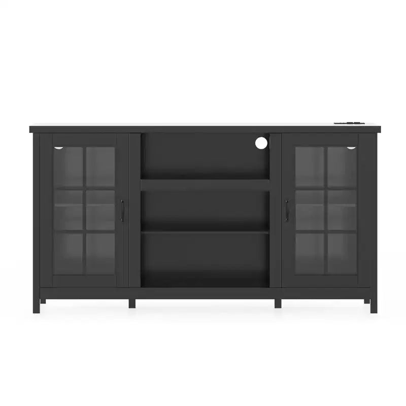 TV Stand for 65 Inch TVs Entertainment Center with Storage Cabinets Modern Media Console Table Wood Design for Living Room Office