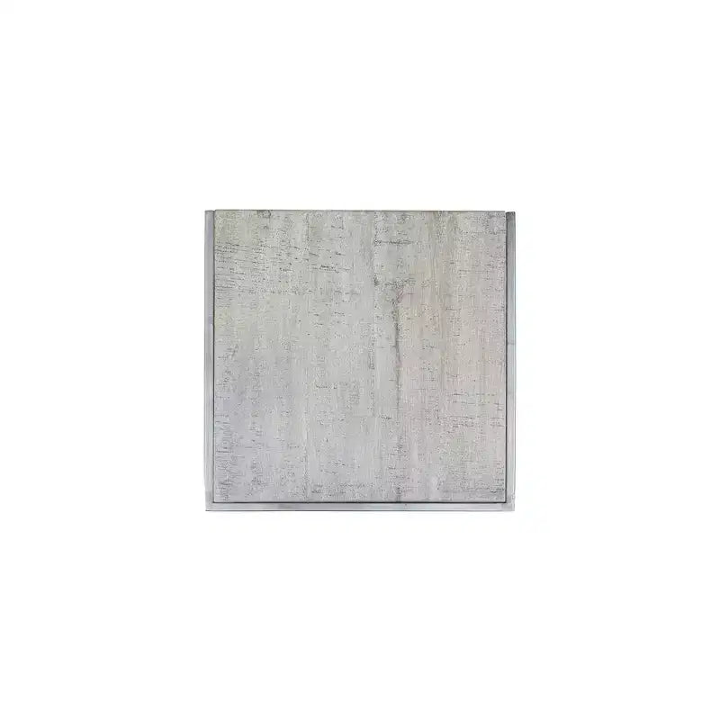 Jofran,Global Archive Distressed Acacia and Stainless Steel C Table
