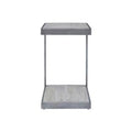 Jofran,Global Archive Distressed Acacia and Stainless Steel C Table