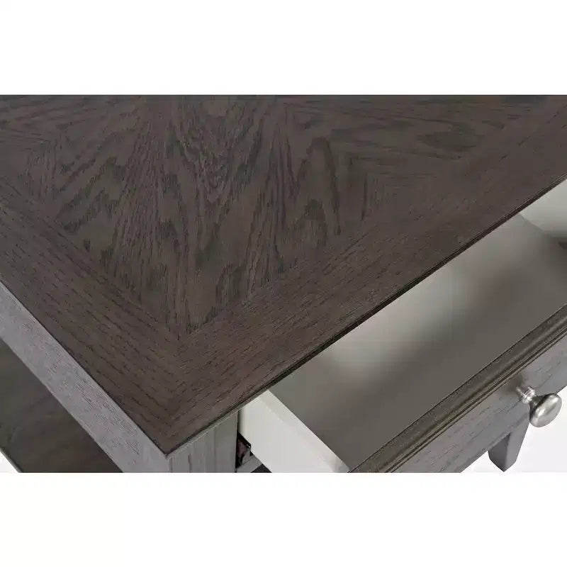 Jofran,Modern Traditional End Table with Drawer and Shelf