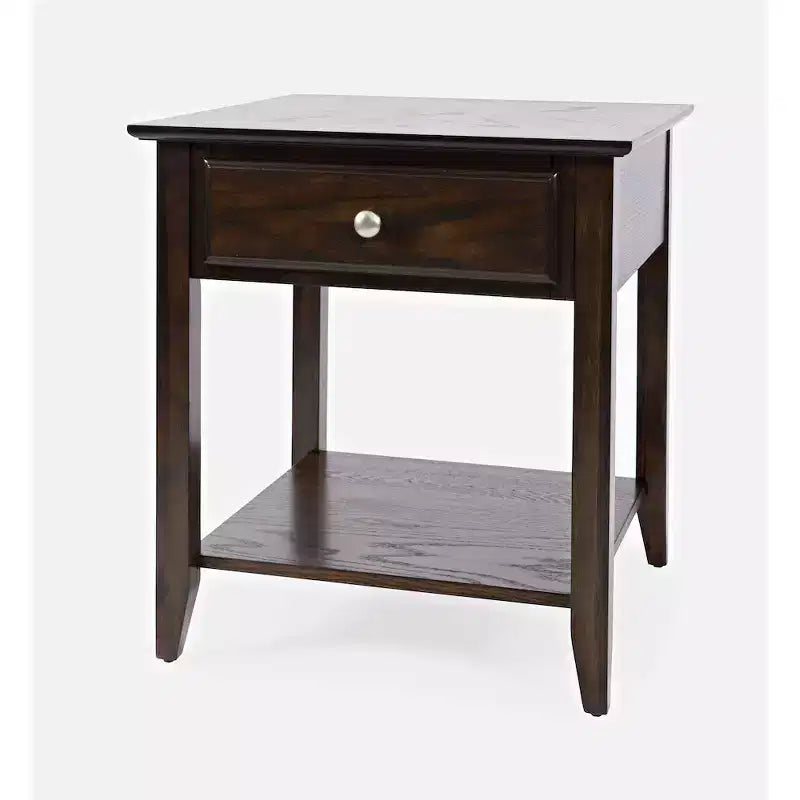 Jofran,Modern Traditional End Table with Drawer and Shelf