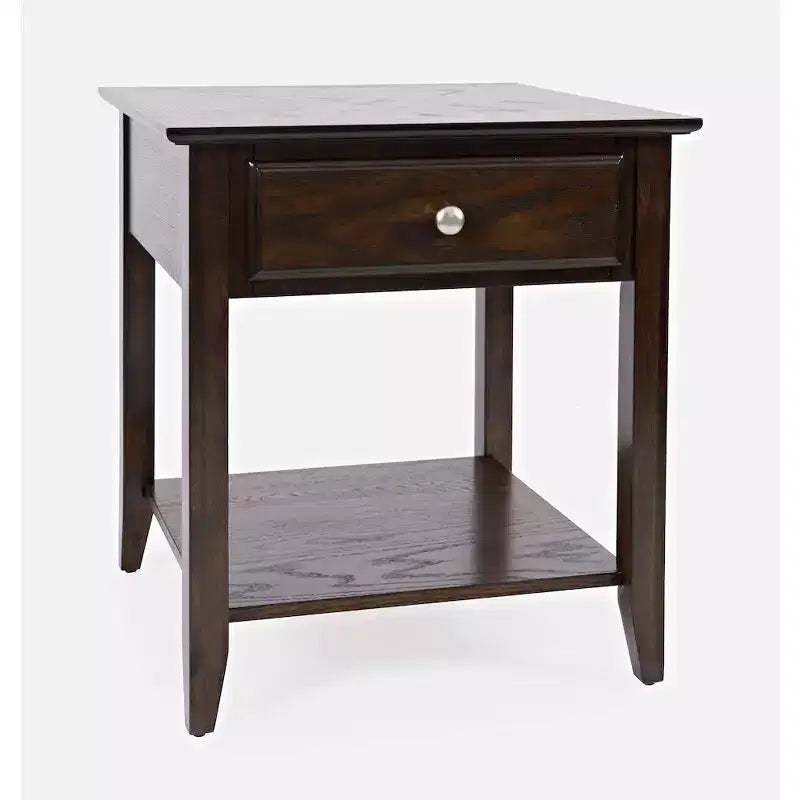 Jofran,Modern Traditional End Table with Drawer and Shelf