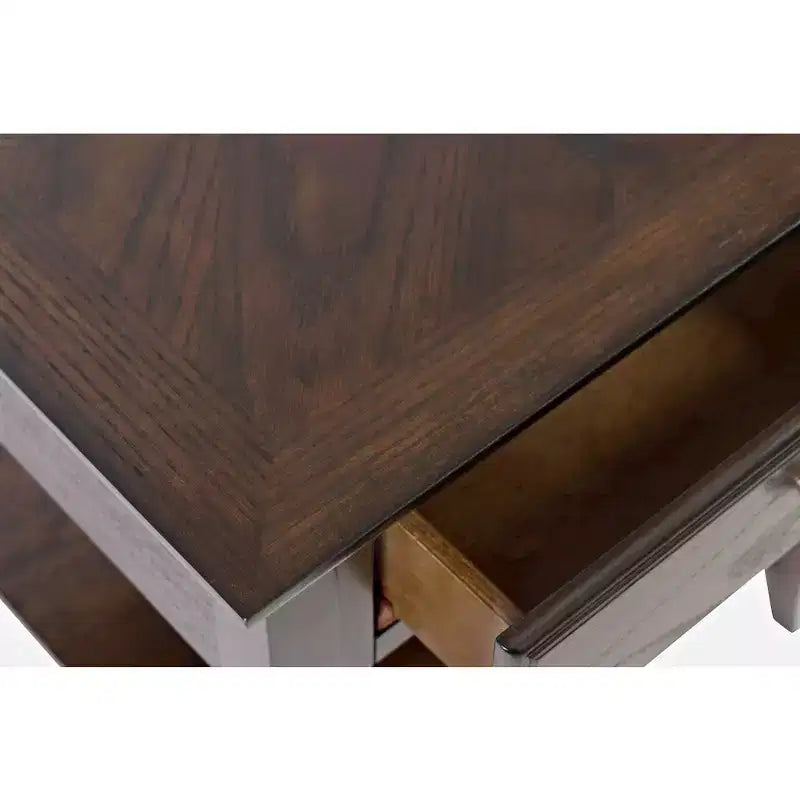 Jofran,Modern Traditional End Table with Drawer and Shelf