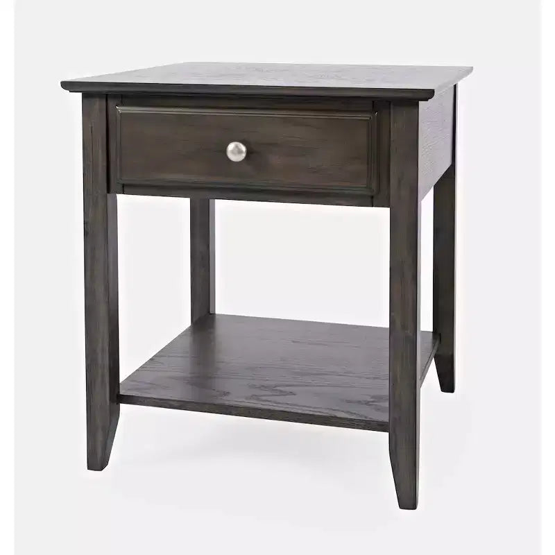 Jofran,Modern Traditional End Table with Drawer and Shelf