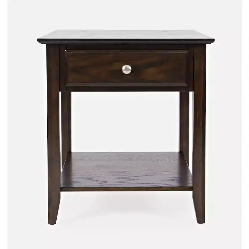 Jofran,Modern Traditional End Table with Drawer and Shelf