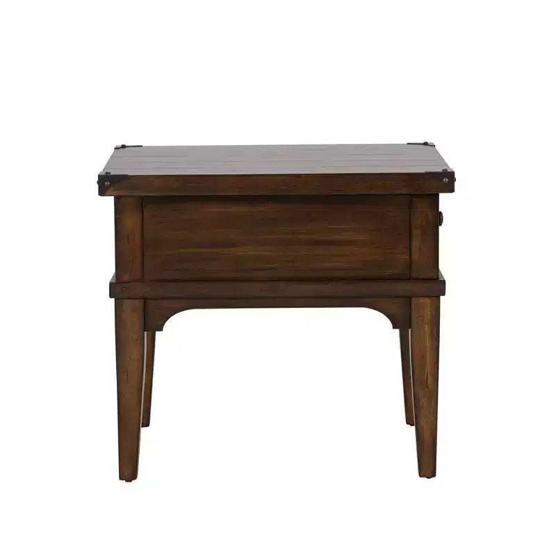 Liberty Furniture,Aspen Skies End Table in Russet Brown