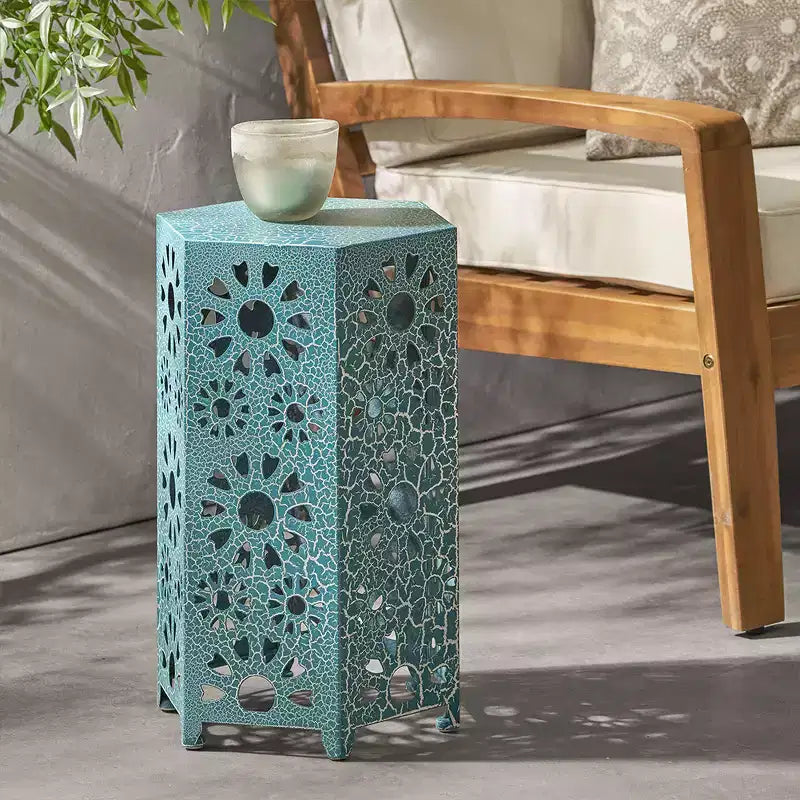 Outdoor Iron Side Table, Garden Stool Coffee End Table, For Living Room,?