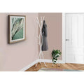 Okak Modern Freestanding Coat Rack with 11 Hooks, Hammered Metal Hall Tree with Unique Design, Coat Tree for Living Room, Bedroom, White