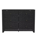 Galano 6-Drawer Dresser with Cutout Floral Fronts 45.4 W x 15.7 D x 32.0 H