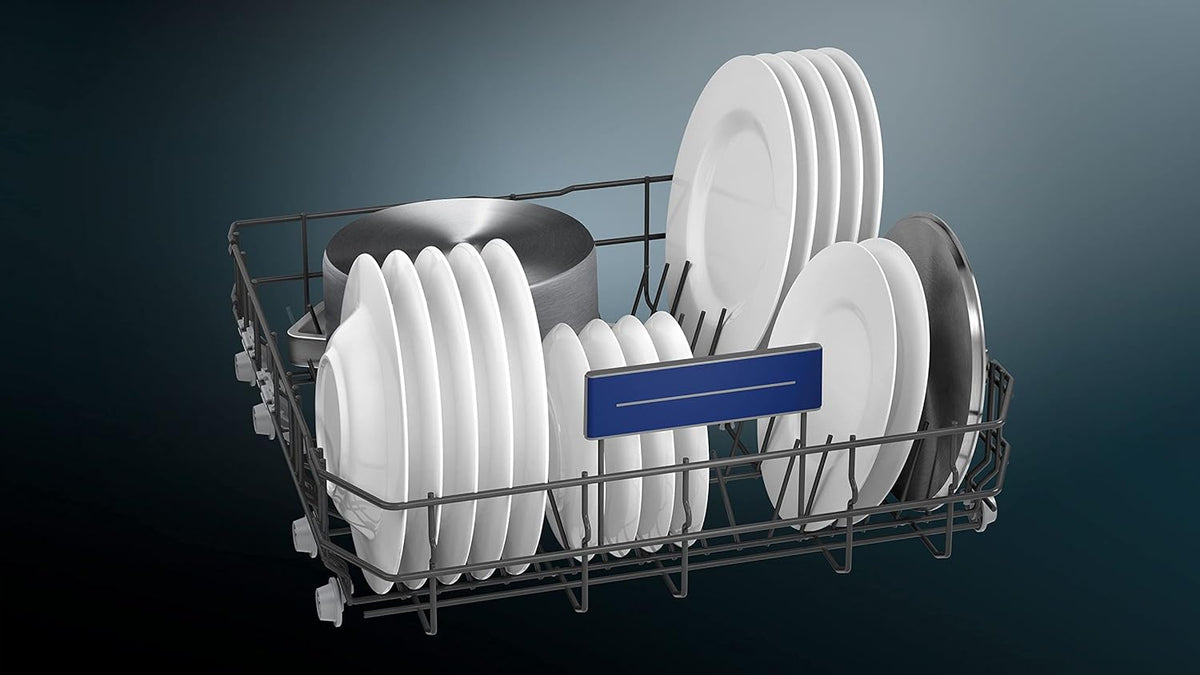 Siemens SN43ES14VE, iQ300 Lave-vaisselle intelligent, lave-vaisselle sous meuble avec tiroir à couverts, 60 cm, ouverture automatique de la porte grace à AutoOpen dry, particulièrement silencieux avec