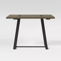 Brimfield Metal Base Extendable Dining Table Brown - Threshold™: Industrial Style, MDF & Acacia Surface, Seats 4