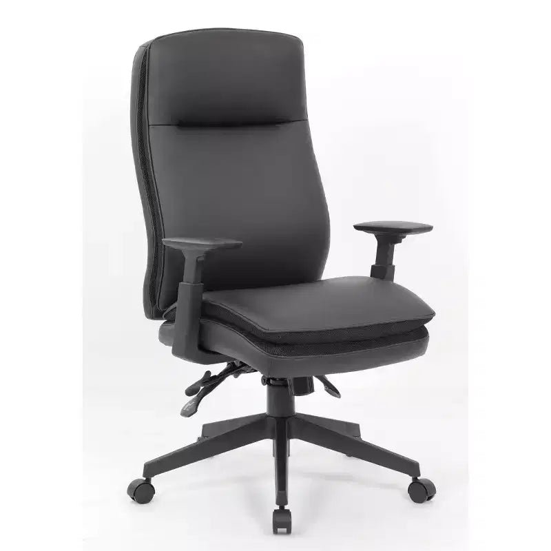 Executive Multi-Function Chair Beige/White/Gray: Boss Office Products, High Back, Lumbar Support, Adjustable Armrests