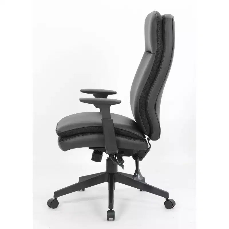 Executive Multi-Function Chair Beige/White/Gray: Boss Office Products, High Back, Lumbar Support, Adjustable Armrests