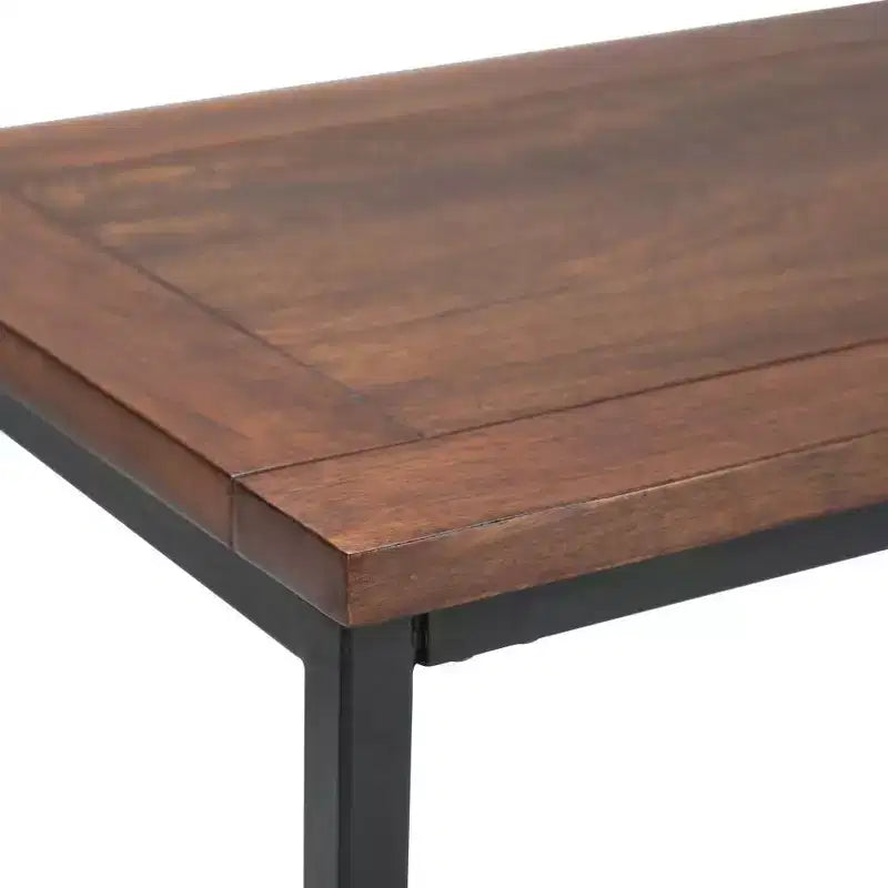 54" Rhonda Console Sofa Table Dark Cognac Brown - WyndenHall: Modern Industrial Entryway Furniture