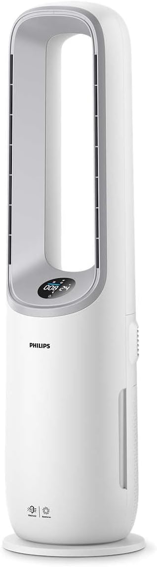 Philips Air Performer 3-en-1 : Purificateur, Chauffage & Ventilateur Rafra?chisseur – Nettoie 70m2, élimine 99,97% des Allergènes et Polluants. Filtre HEPA, Capteurs Intelligents, App (AMF870/15)