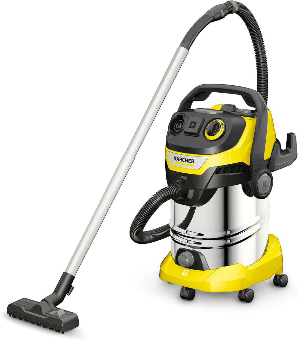 K?rcher Aspirateur Eau et Poussières WD 6 P S V-30/6/22/T, Prise de Courant, Filtre Plissé Plat, Fonction de Nettoyage, 1300 W, Cuve : 30 l et Bouchon de Vidange, Tube d'Aspiration : 2,2 m