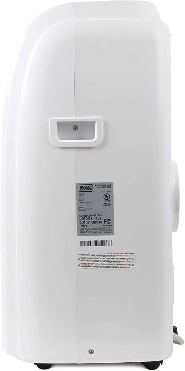 BLACK DECKER 14 000 BTU Climatiseur portable avec chaleur et télécommande, blanc