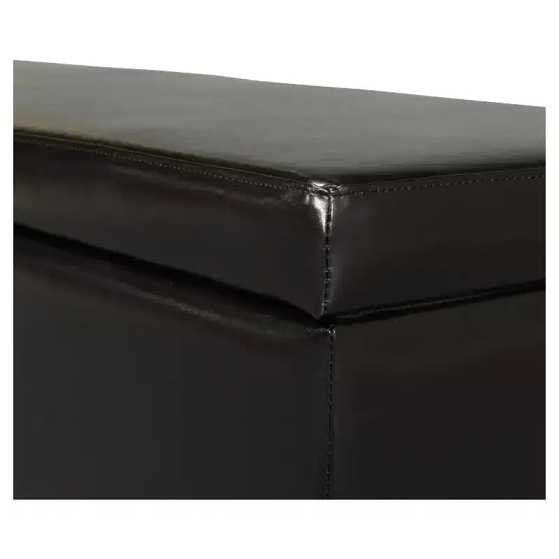 York Bonded Leather Storage Ottoman Bench - Christopher Knight Home