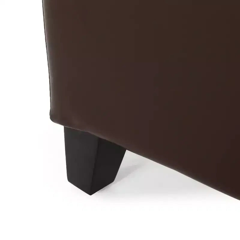 York Bonded Leather Storage Ottoman Bench - Christopher Knight Home
