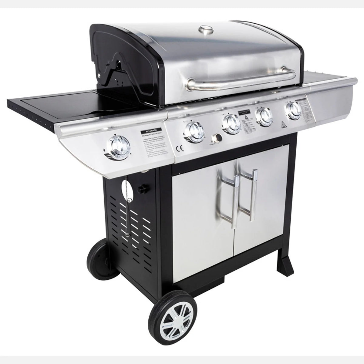 Barbecue au gaz BRISBANE - 4 br?leurs 14kW + réchaud Somagic