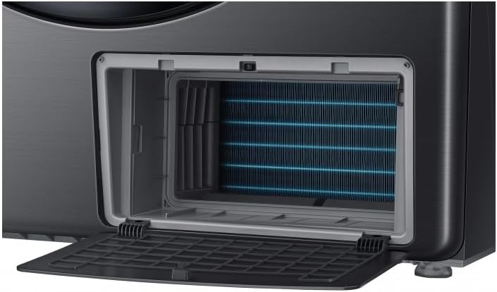 Samsung Sèche-linge grande capacité DV16T8520BV/ET, 16 kg, Hybrid Heatpump Classe A+++, Wifi, Hublot réversible, Charge avant, 69 l x 98 h x 84p cm