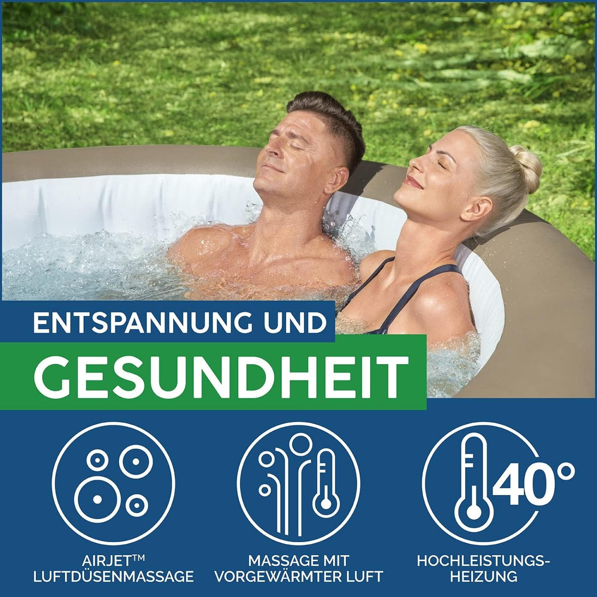 Spa gonflable rond BESTWAY Lay-Z-Spa? Miami Airjet? 2 - 4 personnes