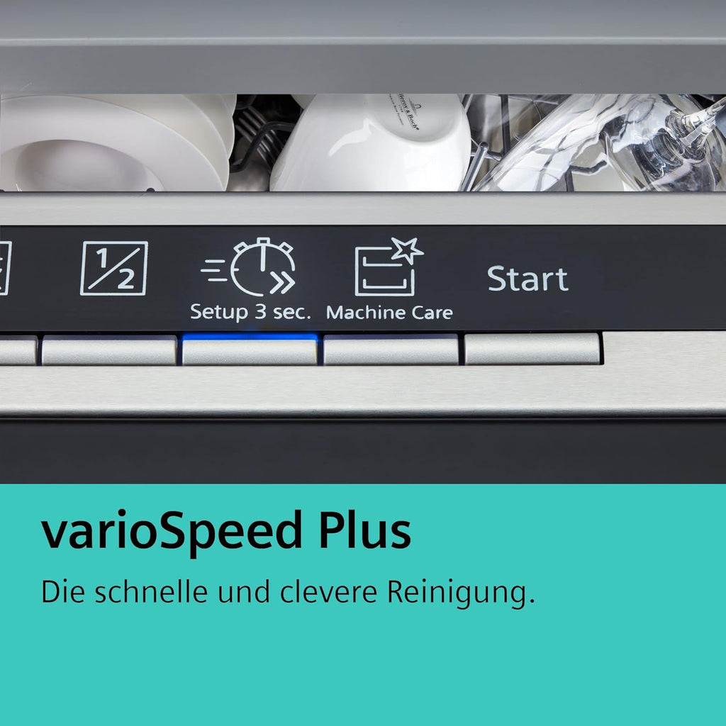 Siemens SN43ES14VE, iQ300 Lave-vaisselle intelligent, lave-vaisselle sous meuble avec tiroir à couverts, 60 cm, ouverture automatique de la porte grace à AutoOpen dry, particulièrement silencieux avec