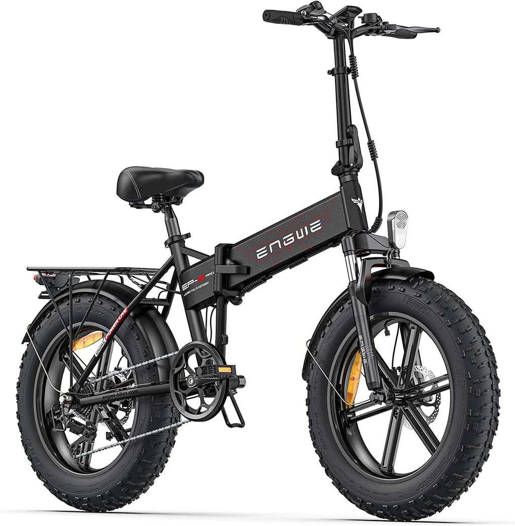 ENGWE EP-2 Pro Vélo électrique Pliable 20 ¡Á 4.0 Fat Bike Electrique 7 Vitesses avec Batterie Amovible 48V 13Ah Autonomie 120km Tout-Terrain & VTT & Plage & Neige
