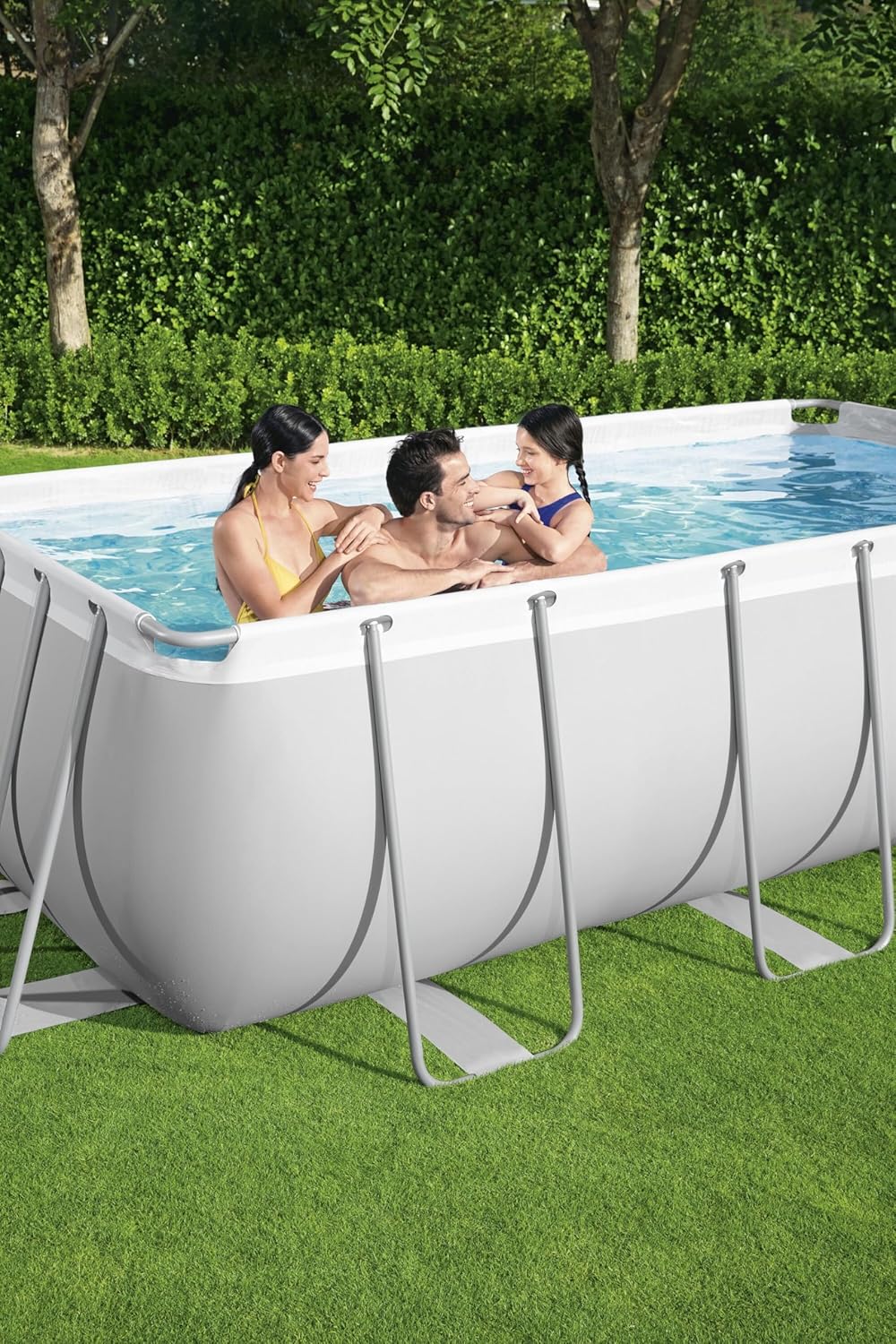 Piscine Hors Sol 404 x 201 x 100 cm BESTWAY Rectangulaire Power Steel? Piscine Tubulaire