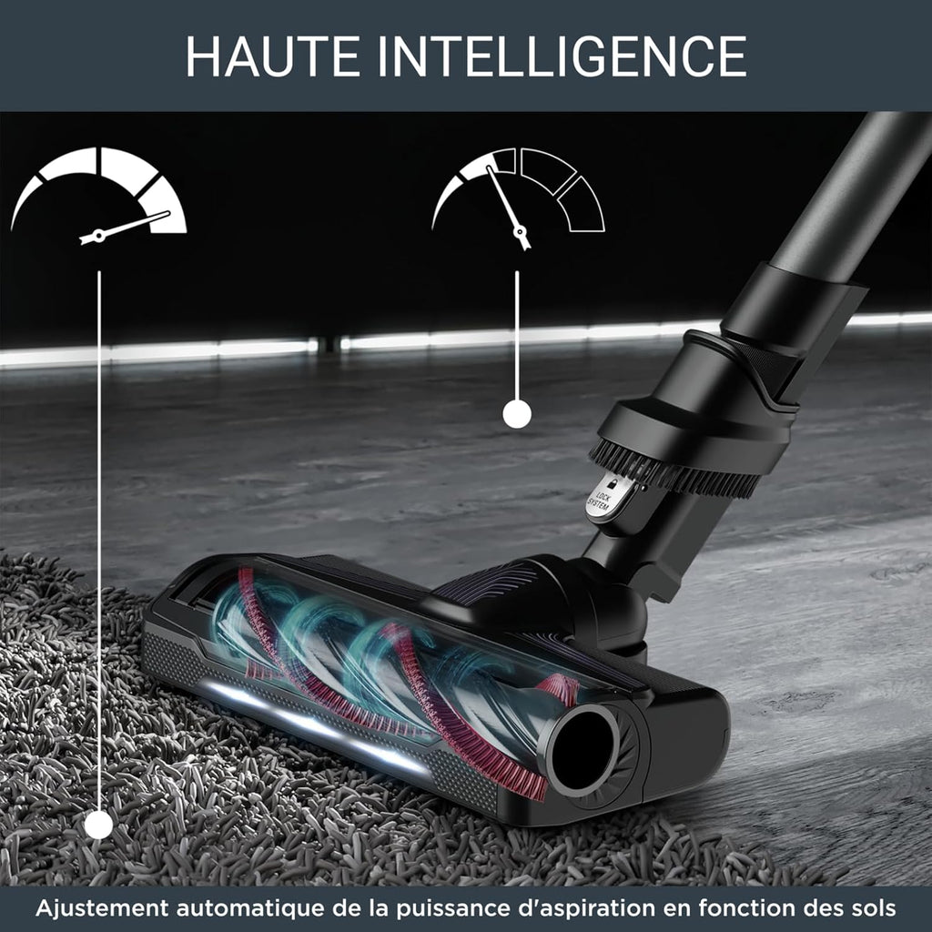 Rowenta X-Force Flex 9.60 Allergie Aspirateur balai sans fil, Filtration Anti-Allergènes, Puissant 100AW, Ultra Léger, Autonomie 45min RH2038WO, Noir / Violet