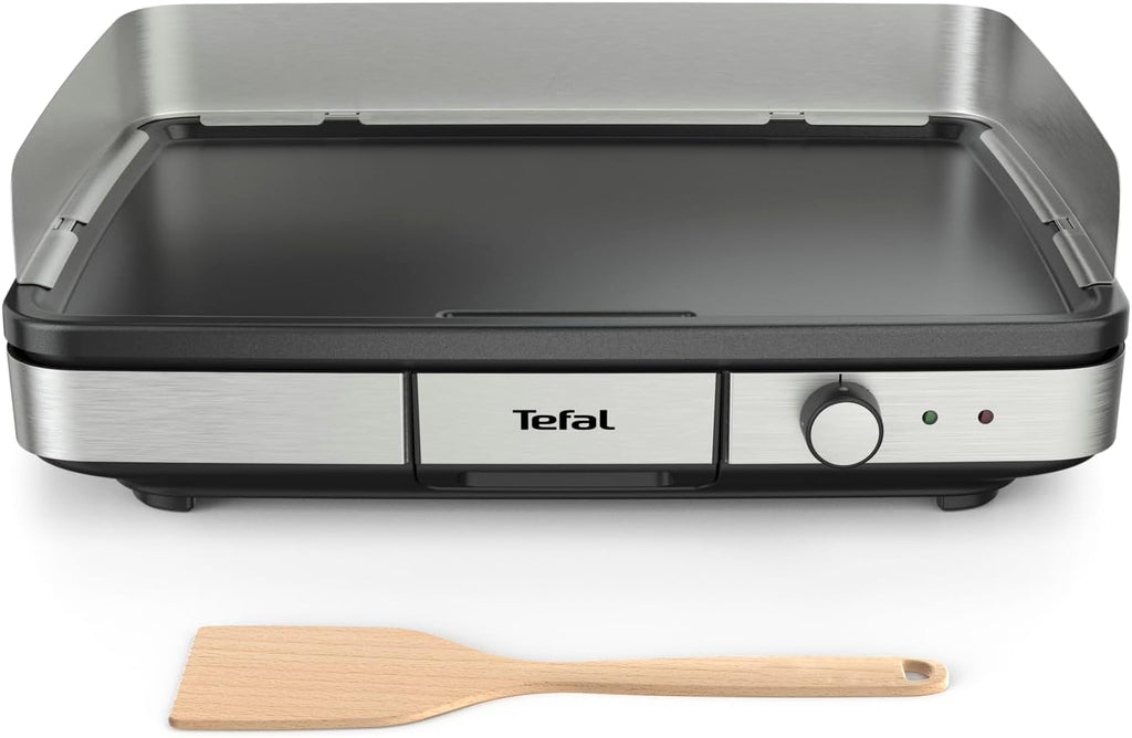 Tefal Plancha Electrique Maxi Plancha XXL 10/12 Personnes Plancha Intérieur Et Extérieur Inox CB690D12