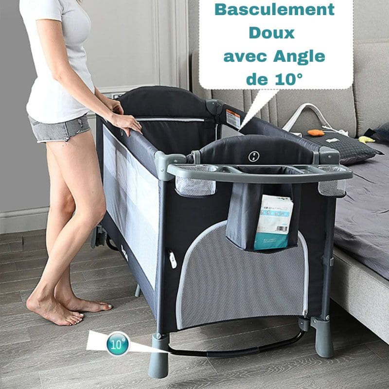 Berceau Bébé 3 en 1 - Confort et Mobilité  | FlexiBed