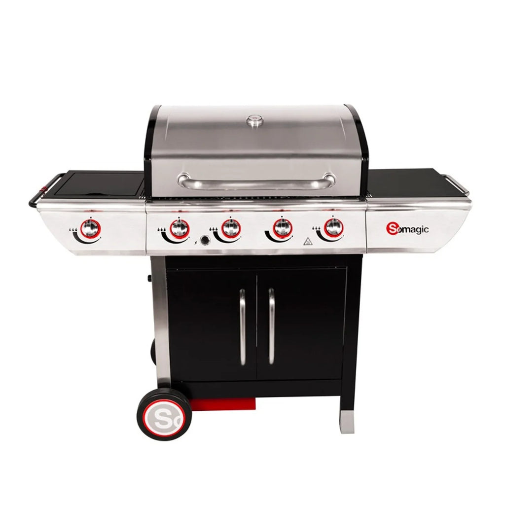 Barbecue au gaz MANHATTAN 450GPI - 4 br?leurs + réchaud 14kW Somagic
