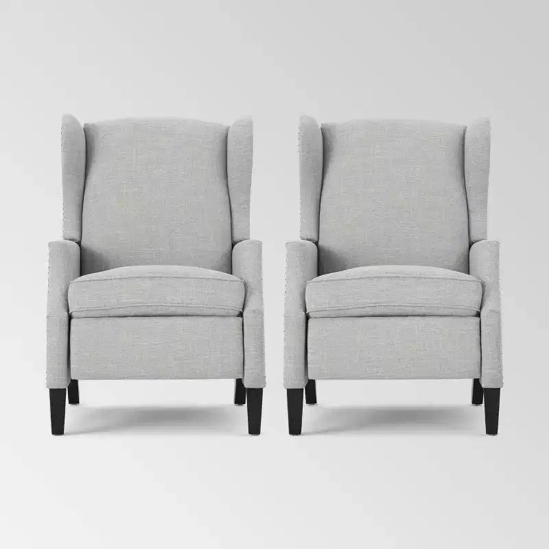 Set of 2 Wescott Contemporary Fabric Recliners - Christopher Knight Home