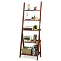 Costway 5-Tier Bamboo Ladder Shelf Bookshelf Display Storage Rack Flower Stand