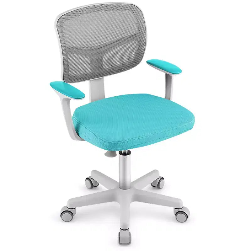 Costway Auto Lock Kids Mesh Chair with Armrests Height Adjustable 360-Degree Swivel Pink/Blue/Green/Purple/Grey