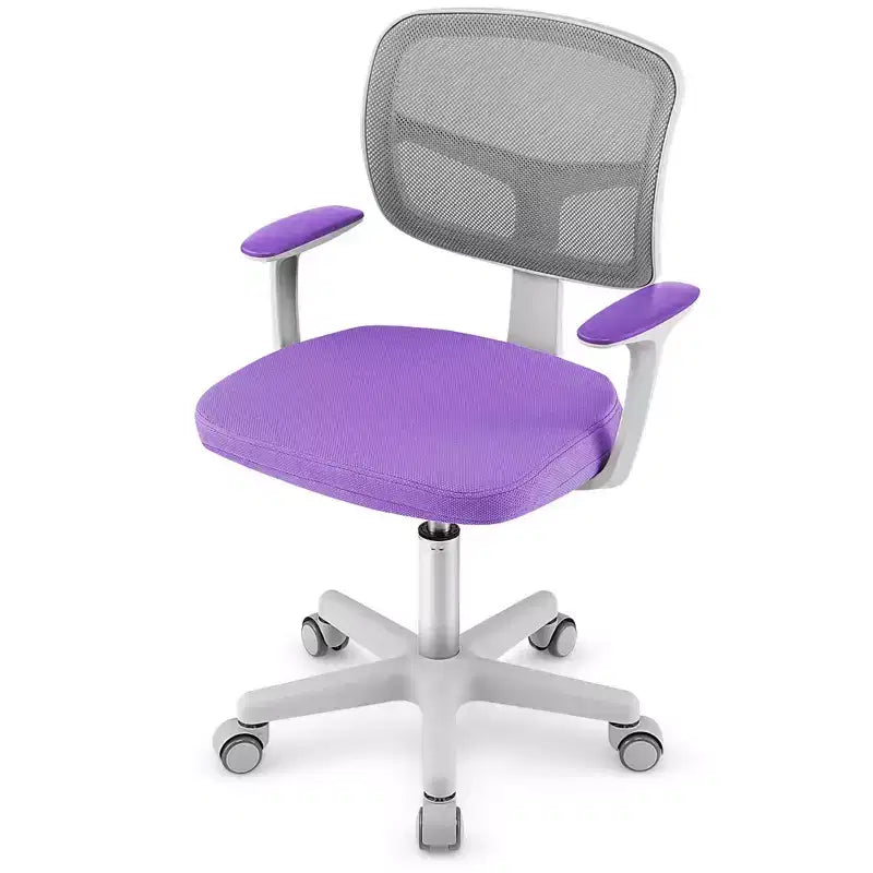 Costway Auto Lock Kids Mesh Chair with Armrests Height Adjustable 360-Degree Swivel Pink/Blue/Green/Purple/Grey