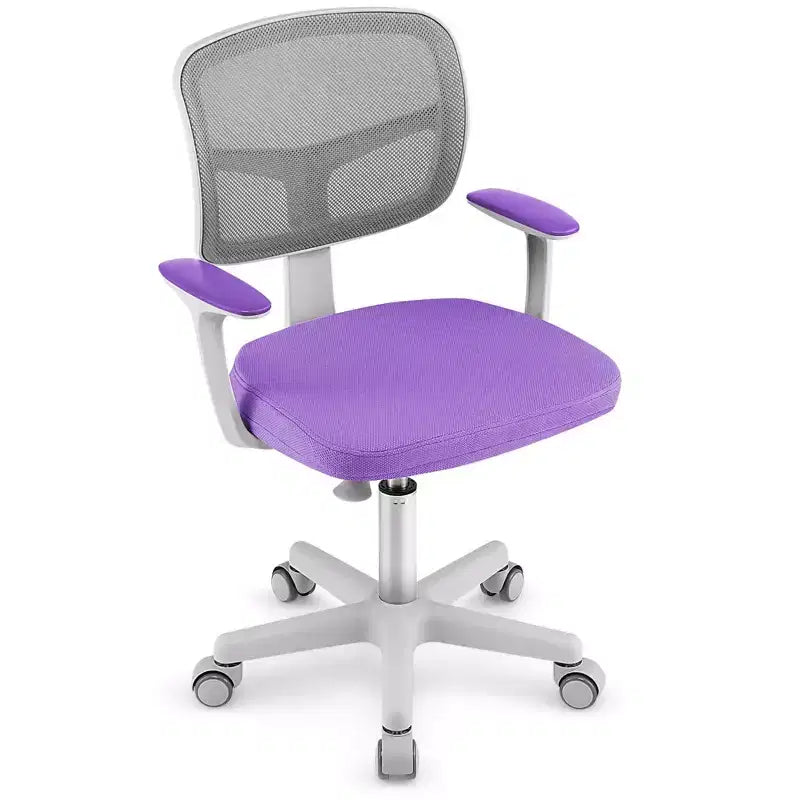 Costway Auto Lock Kids Mesh Chair with Armrests Height Adjustable 360-Degree Swivel Pink/Blue/Green/Purple/Grey