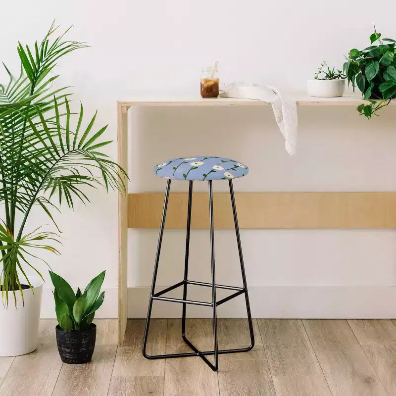 Reves et Histoires Cute Little Flowers Barstool - Deny Designs
