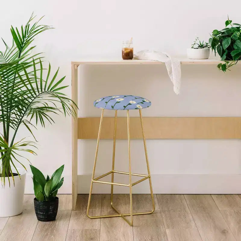 Reves et Histoires Cute Little Flowers Barstool - Deny Designs