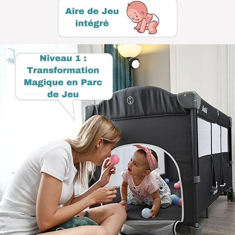 Berceau Bébé 3 en 1 - Confort et Mobilité  | FlexiBed